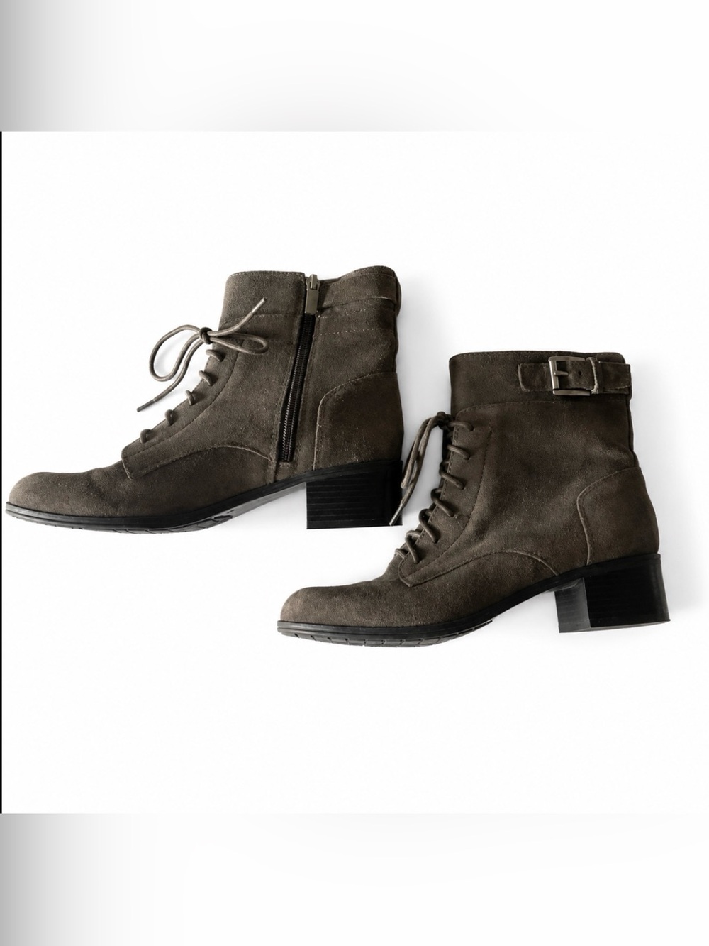 Bandolino Clovis Lace Up Booties Gray Size 6.5M NWOT - Picture 6 of 8